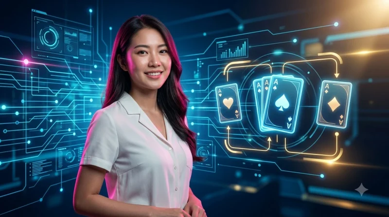 Thiết bị hiện đại hiển thị giao diện bài phỏm online với luồng giao dịch mượt mà